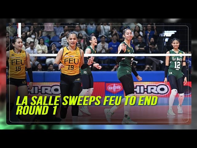 ⁣La Salle ends Round 1 with statement sweep of FEU | ABS-CBN News