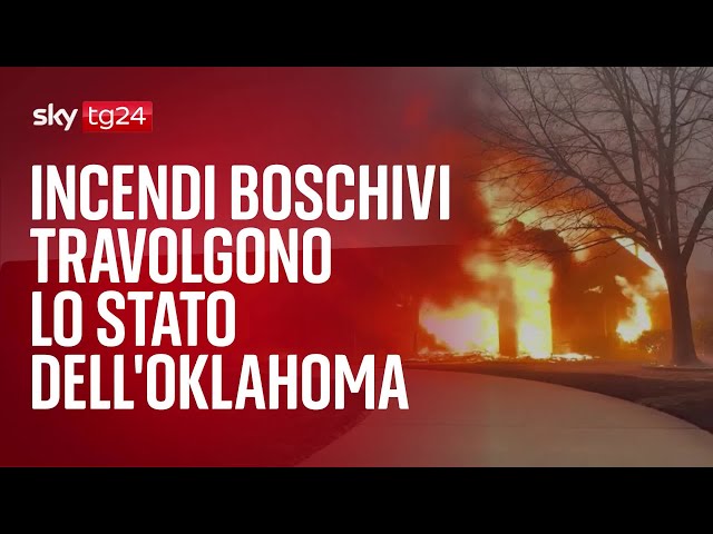 ⁣Usa, incendi boschivi travolgono lo Stato dell’Oklahoma