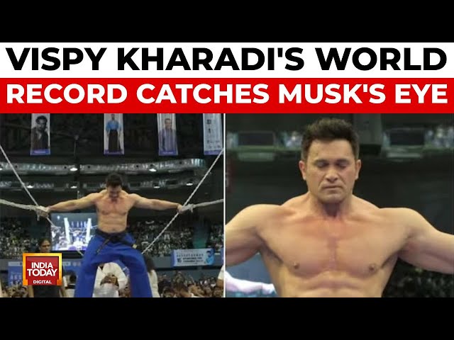 Indian Athlete Vispy Kharadi Sets Guinness World Record for Longest Hercules Pillar Hold