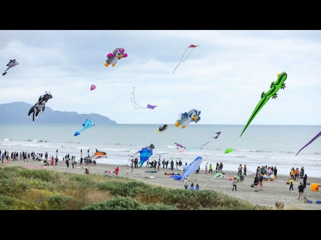 Thousands enjoy the Otaki Kite Festival in New Zealand