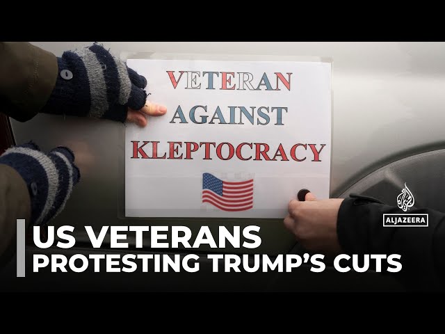 ⁣US veterans protest Trump’s federal cuts, demand action