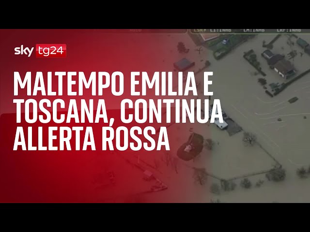 Maltempo Emilia e Toscana, continua allerta rossa