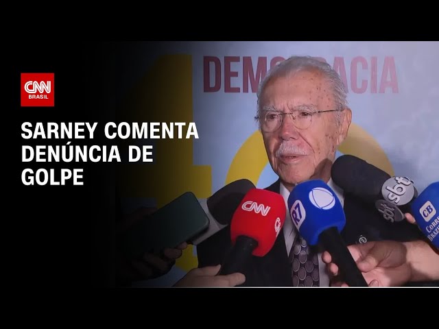 ⁣Sarney sobre denúncia de golpe: “Acontecimentos danosos” | AGORA CNN