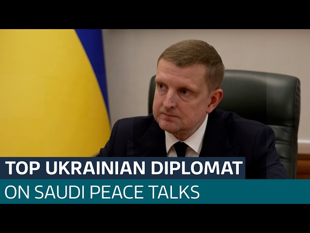 Top Ukrainian diplomat on Saudi peace talks | ITV News