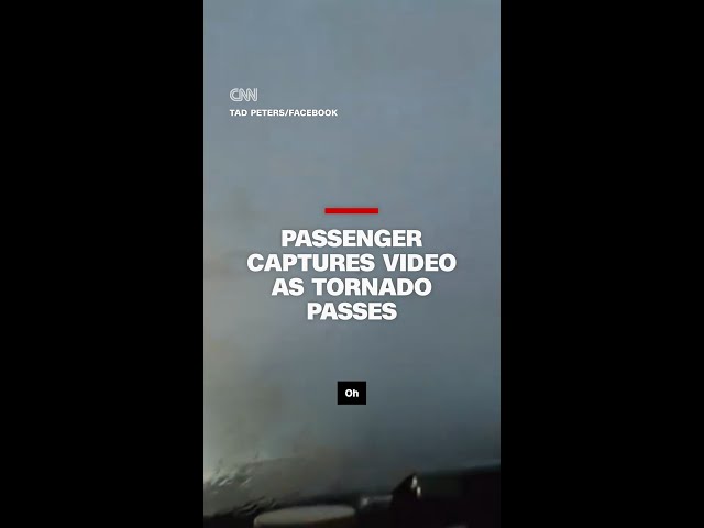 ⁣Passenger captures video as tornado passes