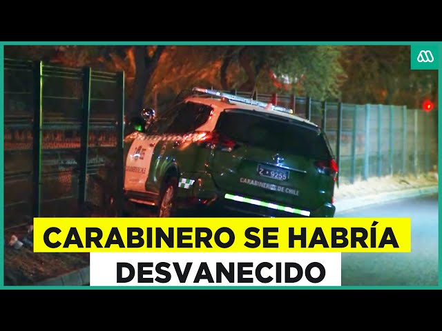 ⁣Patrulla de Carabineros impacta barrera de autopista: Funcionario se habría desvanecido al volante