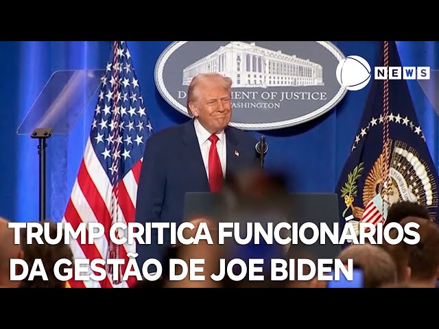 ⁣Trump critica funcionários que trabalharam na gestão de Joe Biden