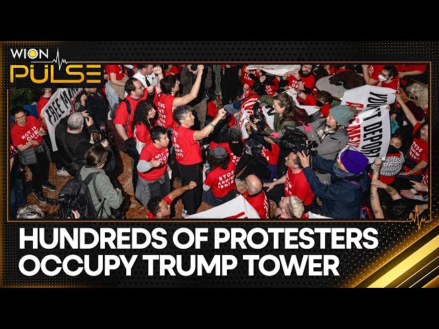 ⁣Mahmoud Khalil Arrest: Hundreds Of Protesters Occupy Trump Tower, Call For Mahmoud Khalil's Rel