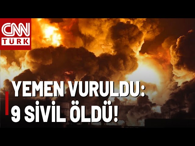 ⁣ ABD Yemen'i Vurdu! Husiler Açıkladı: 9 Sivil Öldü!