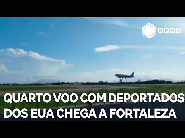 ⁣Quarto voo com brasileiros deportados dos Estados Unidos chega a Fortaleza