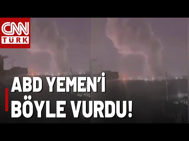 ⁣Trump Yemen'i Hedef Aldı! ABD'nin Yemeni Vurduğu Anlar...