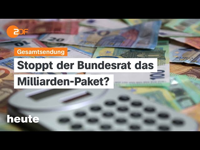 ⁣heute 19:00 Uhr vom 15.03.2024 Milliardenpaket, Russische Rückeroberungen in Kursk, Proteste Serbien