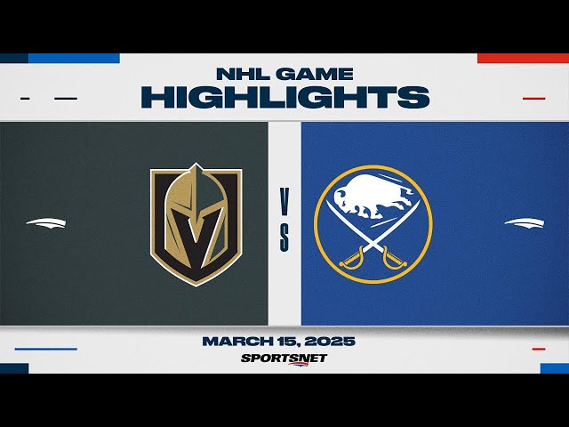 NHL Highlights | Golden Knights vs. Sabres - March 15, 2025