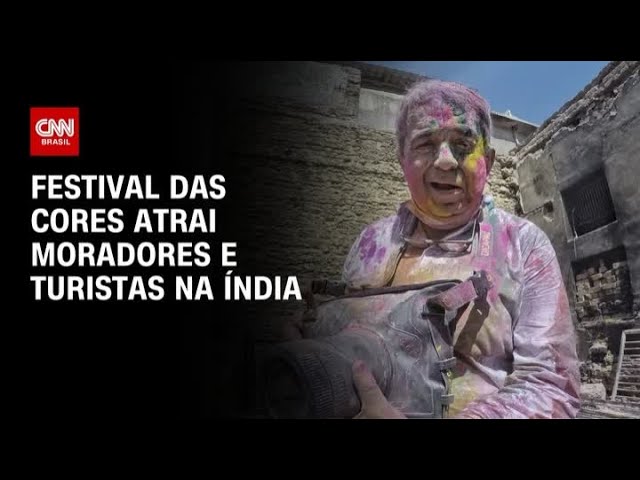 ⁣Milhares celebram o festival de cores na Índia | CNN PRIME TIME