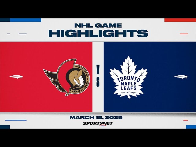 ⁣NHL Highlights | Senators vs. Maple Leafs - March 15, 2025