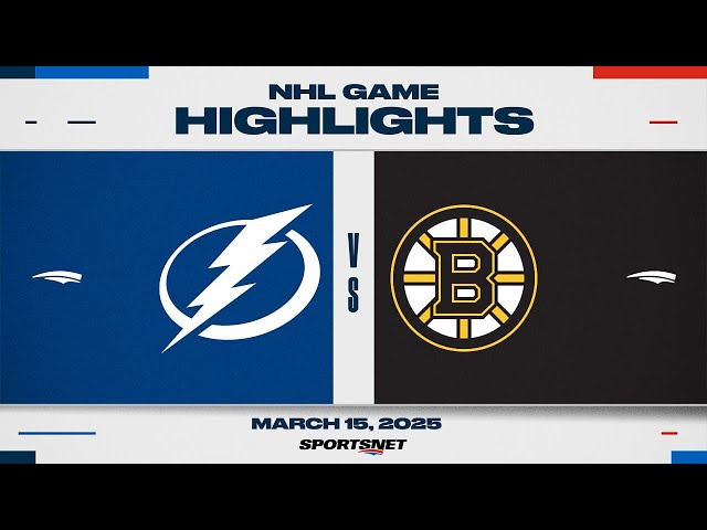 ⁣NHL Highlights | Lightning vs. Bruins - March 15, 2025