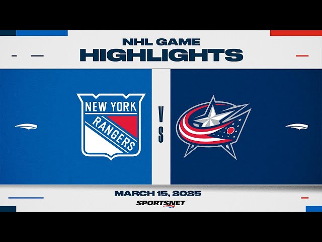 ⁣NHL Highlights | Rangers vs. Blue Jackets - March 15, 2025