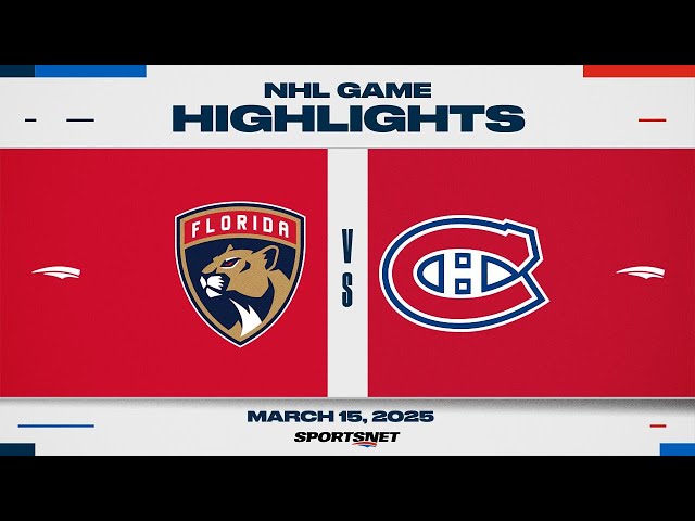 ⁣NHL Highlights | Panthers vs. Canadiens - March 15, 2025