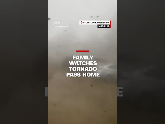 Family watches tornado pass by their home