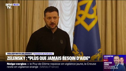 ⁣Volodymyr Zelensky: "Tout le monde comprend que l'Ukraine a besoin d'une aide sans pr