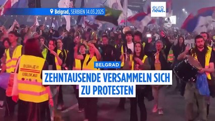 Belgrad: Zehntausende versammeln sich zu Anti-Korruptions-Protesten