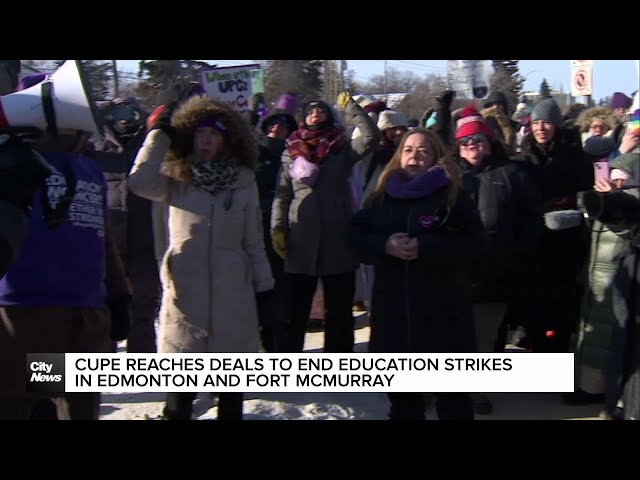 ⁣CUPE reaches deals to end education strikes in Edmonton and Fort McMurray