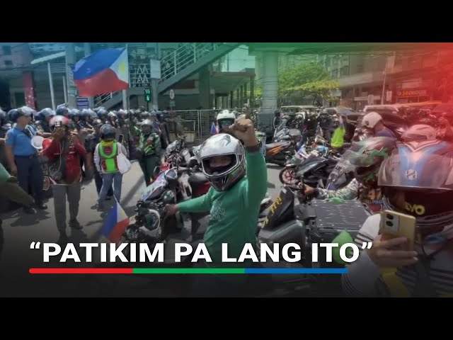 ⁣'Patikim pa lang ito': Duterte supporters hold motorcade in Metro Manila | ABS CBN News