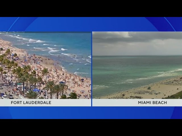 ⁣Tale of two beaches: Top South Florida spring break spots see different crowds