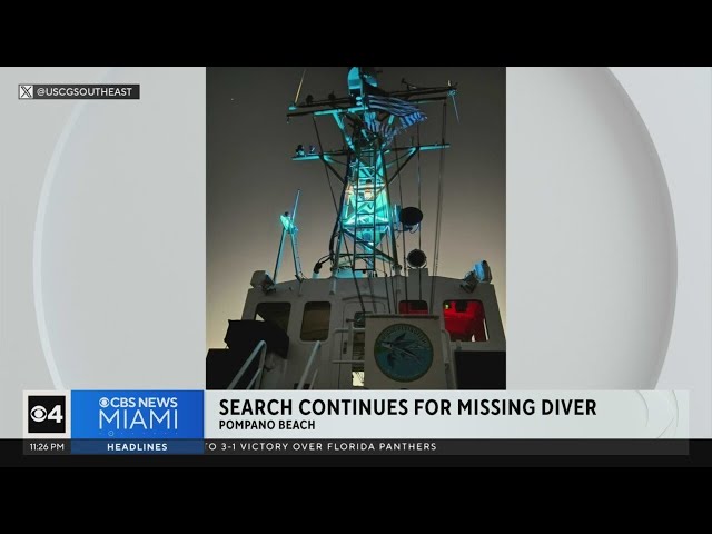 ⁣Search continues for missing diver last seen near Pompano Beach