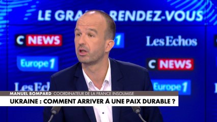 ⁣Manuel Bompard : «Notre position c'est ni Donald Trump, ni Vladimir Poutine»