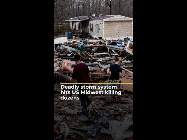 ⁣Deadly storm system hits US Midwest killing dozens | AJ#shorts