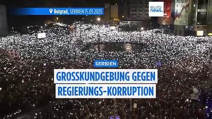 ⁣Großkundgebung in Belgrad gegen Regierungs-Korruption