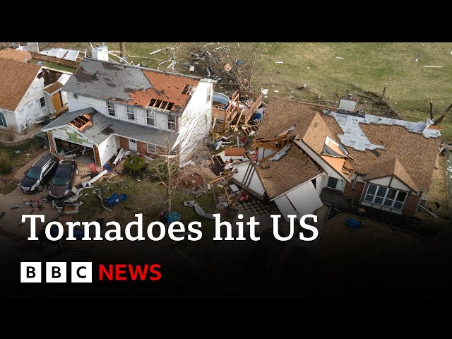 ⁣Tornadoes tear through southern US leaving dozens dead | BBC News