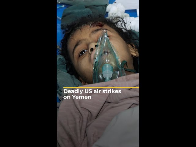 ⁣Deadly US air strikes on Yemen | AJ #shorts