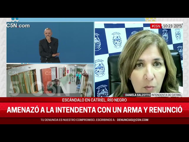 ⁣ESCÁNDALO en CATRIEL, RÍO NEGRO: AMENAZÓ a la INTENDENTA con un ARMA y RENUNCIÓ