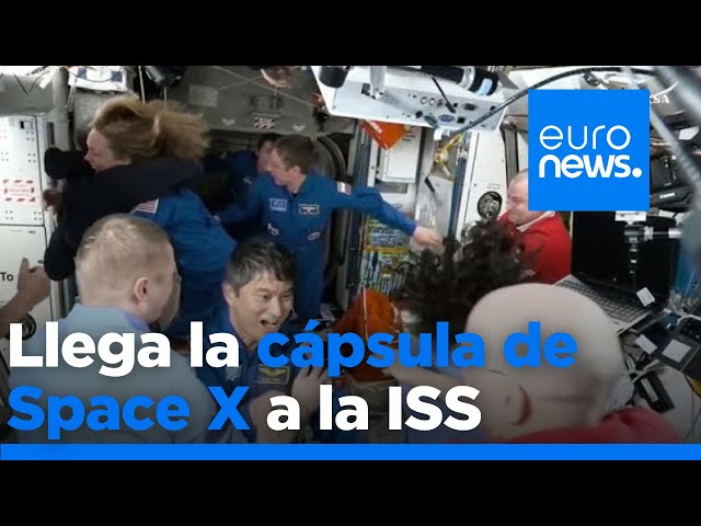 ⁣La tripulación de reemplazo llega a la ISS, donde dos astronautas atrapados llevaban 9 meses varados