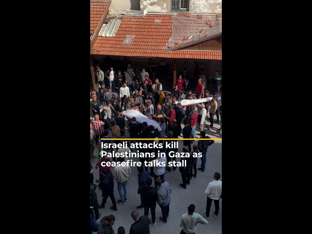 ⁣Israeli attacks kill Palestinians in Gaza as ceasefire talks stall | AJ #shorts