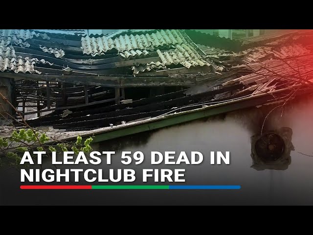 ⁣'Pyrotechnics' caused devastating nightclub fire in North Macedonia, says Interior Ministe