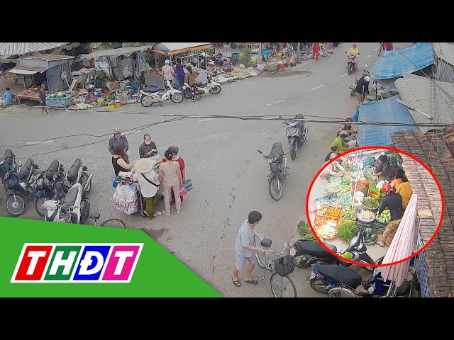 Bắt 1 đối tượng móc túi ở chợ tại huyện Thanh Bình, Đồng Tháp | THDT