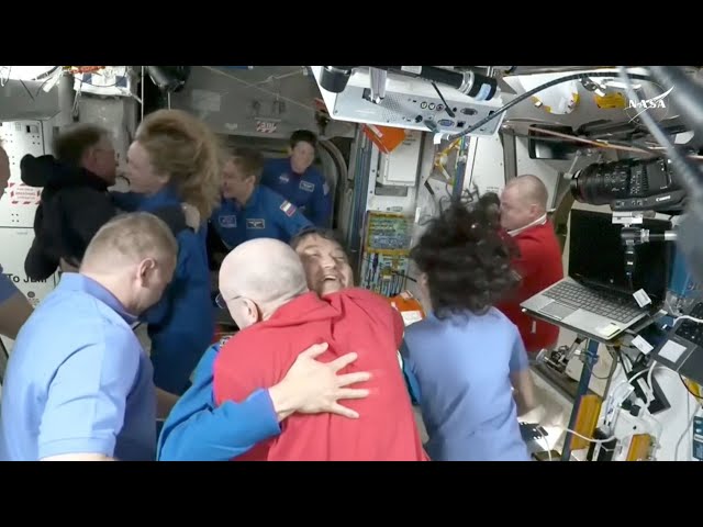 ⁣Hatch opens as replacements for NASA's two stranded astronauts arrive at the ISS