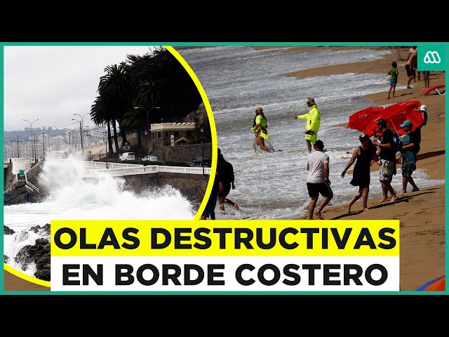 ⁣"Olas rebeldes": Alerta por olas destructivas en borde costero