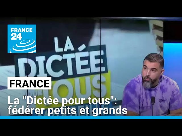 La "Dictée pour tous": fédérer petits et grands autour autour de l'écriture • FRANCE 