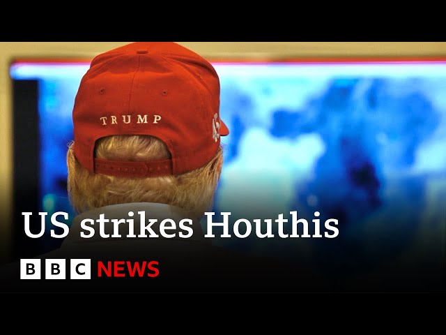 ⁣US launches wave of air strikes on Yemen's Houthis | BBC News