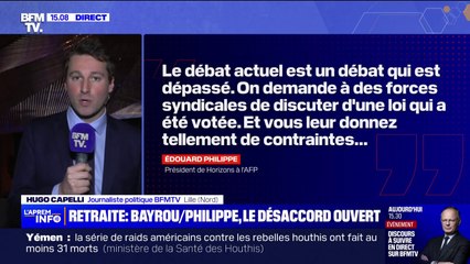 Retraites: "Le débat actuel est un débat qui est dépassé", déclare Édouard Philippe (Horiz