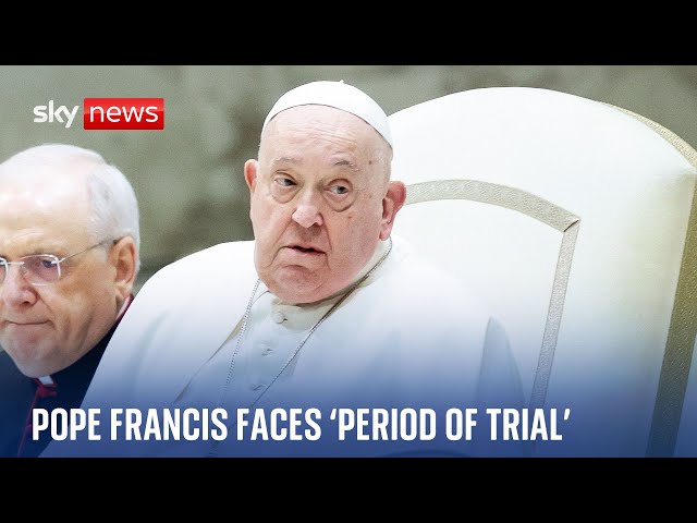 Pope Francis says he faces 'period of trial' as he issues traditional Sunday prayer from h