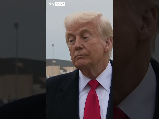 ⁣Donald Trump accidentally hit in the face with a mic