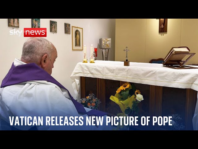 ⁣Vatican releases first image of Pope Francis since he fell ill