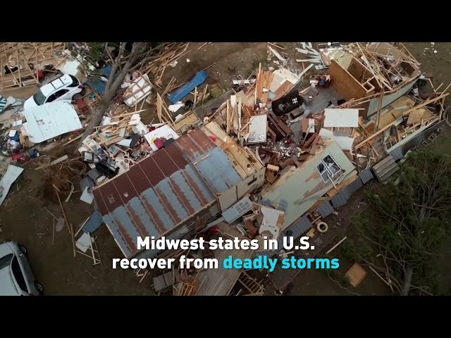 ⁣Midwest states in U.S. recover from deadly storms