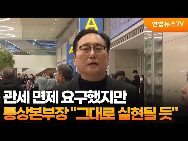 ⁣관세 면제 요구했지만…통상본부장 "그대로 실현될 듯" / 연합뉴스TV (YonhapnewsTV)