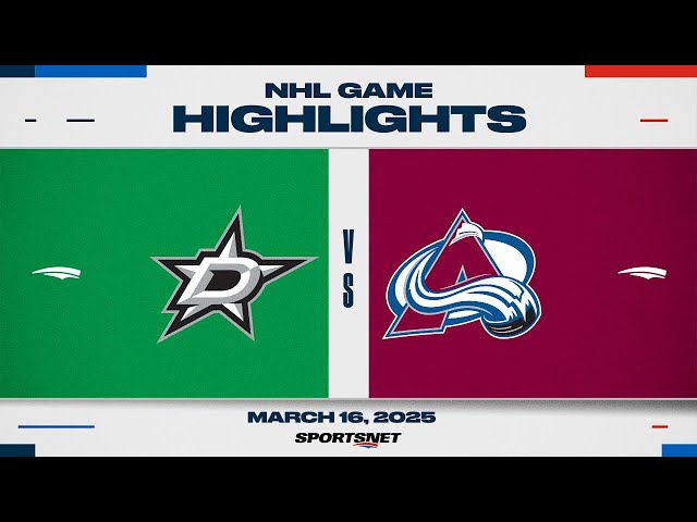 ⁣NHL Highlights | Stars vs. Avalanche - March 16, 2025